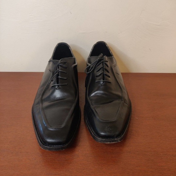 Ermenegildo Zegna Couture Men\'s Dress Shoes Black Leather Size 8.5 Italian. main image 4